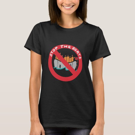Stop The Boats T-Shirt (Vorderseite)