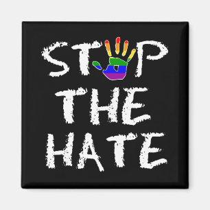 Stop The Hate Rainbow Flag Magnet