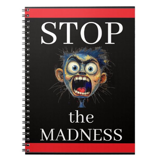 Stop the Madness Notebook Notizblock (Vorderseite)
