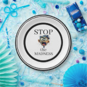 Stop the Madness Paper Plate Pappteller (Party)