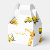 Stop The Traffic Construction Trucks Birthday Geschenkschachtel (Rückseite)