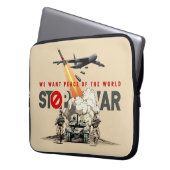 Stop The War | 15" Laptopschutzhülle (Vorderseite Links)