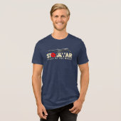 Stop The War (Dk. mode) | Langarm Herren Tri-Blend Shirt (Vorderseite voll)