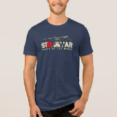 Stop The War (Dk. mode) | Langarm Herren Tri-Blend Shirt (Vorderseite)