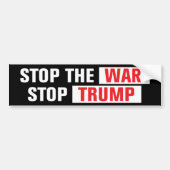Stop The War Stop Trump Anti-War Autoaufkleber (Vorne)