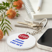 Stop, Think Before You Act  Schlüsselanhänger (Vorderseite rechts)