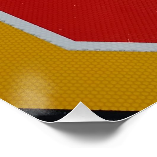 STOP und denken Sie über Spaß Traffic Sign Poster (Ecke)