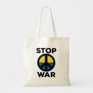 Stop War Flag of Ukraine Tragetasche
