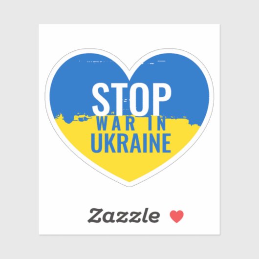 Stop War in Ukraine Aufkleber (Blatt)