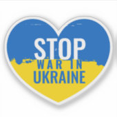 Stop War in Ukraine Aufkleber (Vorderseite)