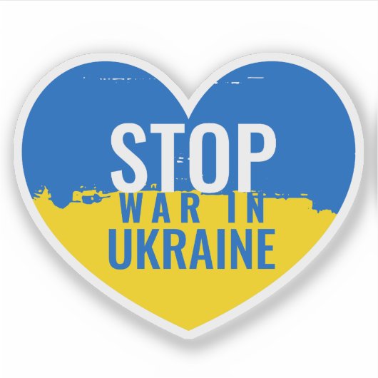 Stop War in Ukraine Aufkleber (Vorderseite)