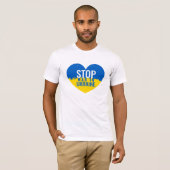 Stop War in Ukraine. I support Ukraine. T-Shirt (Vorne ganz)