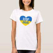 Stop War in Ukraine. Support Ukraine heart. T-Shirt (Vorderseite)