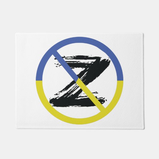 Stop war in Ukraine Throw Pillow Fußmatte (Vorderseite)