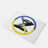 Stop war in Ukraine Throw Pillow Fußmatte (Schrägansicht)