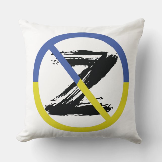 Stop war in Ukraine Throw Pillow Kissen (Vorderseite)