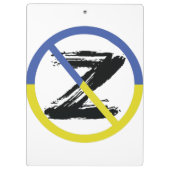 Stop war in Ukraine Throw Pillow Klemmbrett (Rückseite)
