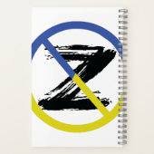 Stop war in Ukraine Throw Pillow Notizblock (Rückseite)