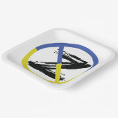 Stop war in Ukraine Throw Pillow Pappteller (Gewinkelt)