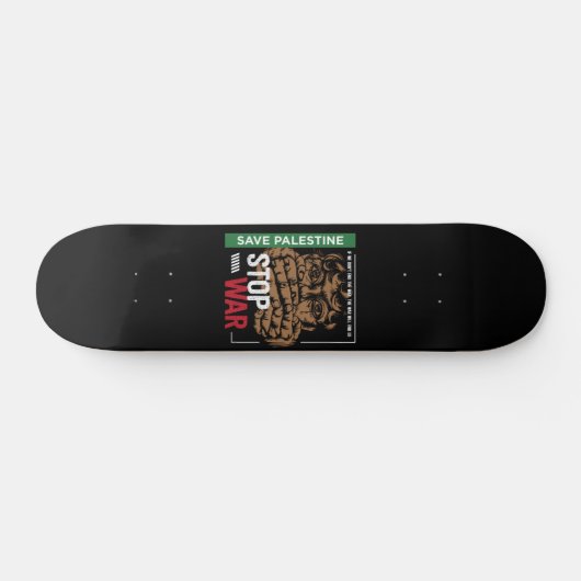 Stop War Save Palestine Skateboard (Horizontal)