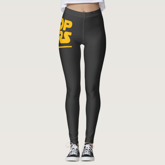 Stop Wars Parodie-Logo Leggings (Vorderseite)