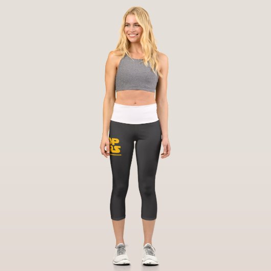 Stop Wars Parody Logo Capri Leggings (Vorderseite)