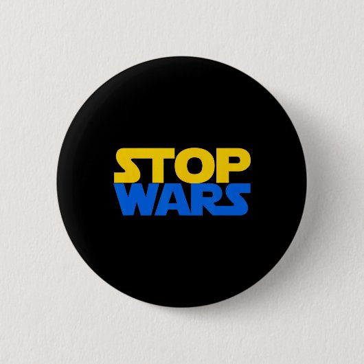 Stop Wars Ukraine Slava Ukrainian Flag Sunflower U Button (Vorderseite)