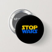 Stop Wars Ukraine Slava Ukrainian Flag Sunflower U Button (Vorne & Hinten)