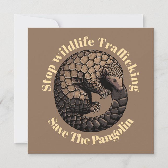 Stop wildlife trafficking - Save the pangolin  (Vorderseite)