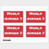 STOP World Hunger Stopp Sign Sticker (Blatt)