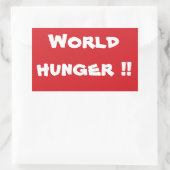STOP World Hunger Stopp Sign Sticker (Tasche)