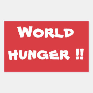 STOP World Hunger Stopp Sign Sticker