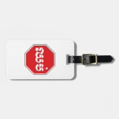 STOP-Zeichen ⚠ CHHOP in Khmer Gepäckanhänger (Vorderseite horizontal)