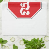 STOP-Zeichen ⚠ CHHOP in Khmer Geschirrtuch (Gefaltet)