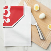 STOP-Zeichen ⚠ CHHOP in Khmer Geschirrtuch (Viertel Falte)