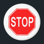 STOP-Zeichen - Magnet<br><div class="desc">Es gibt viele diesen lustigen Magneten. Stellen Sie sich oder anderen wichtige Notizen mit diesem Magneten.</div>