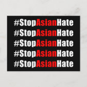 #StopAsianHate Square Postkarte (Vorderseite)