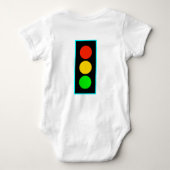 Stopfen mit hellblauer Grenze Baby Strampler (Rückseite)