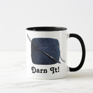 "Stopfen Sie es!" Stopfende Nadel-u. Faden-Tasse Tasse