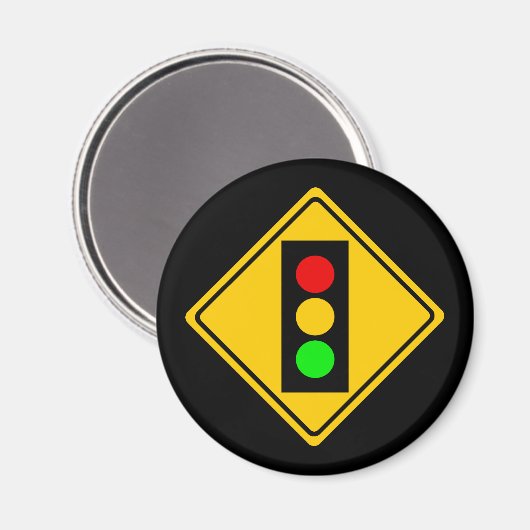 Stoplight Ahead Magnet (Vorderseite/Rückseite)