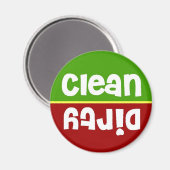 Stoplight Clean Dirty Disshwasher Magnet (Vorderseite/Rückseite)
