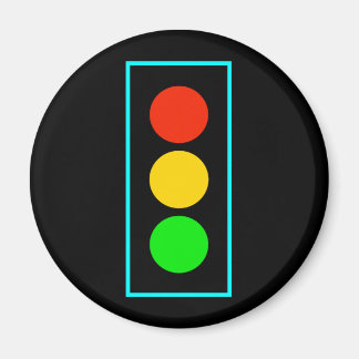 Stoplight mit hellblauer Grenze Magnet