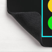 Stoplight mit hellblauer Grenze Mousepad (Ecke)
