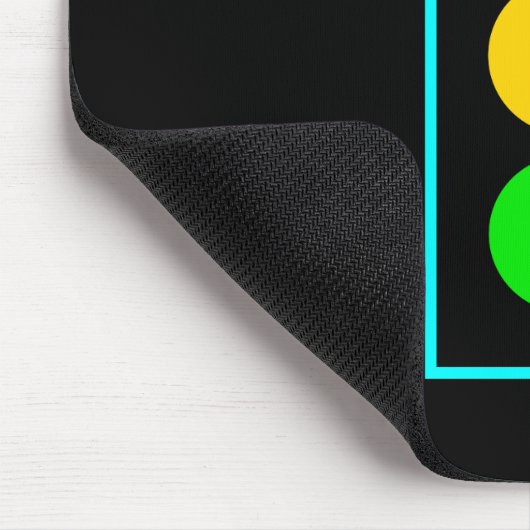 Stoplight mit hellblauer Grenze Mousepad (Ecke)