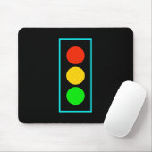 Stoplight mit hellblauer Grenze Mousepad (Mit Mouse)