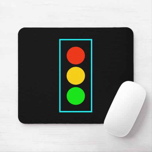 Stoplight mit hellblauer Grenze Mousepad (Mit Mouse)