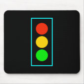 Stoplight mit hellblauer Grenze Mousepad (Vorne)