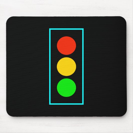 Stoplight mit hellblauer Grenze Mousepad (Vorne)