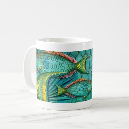Stoplight Parrotfish Graphic Kaffeetasse (Vorderseite Links)