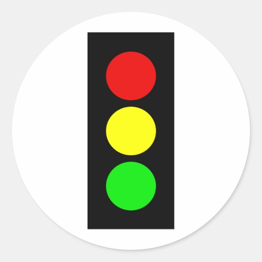 Stoplight Runder Aufkleber (Vorderseite)